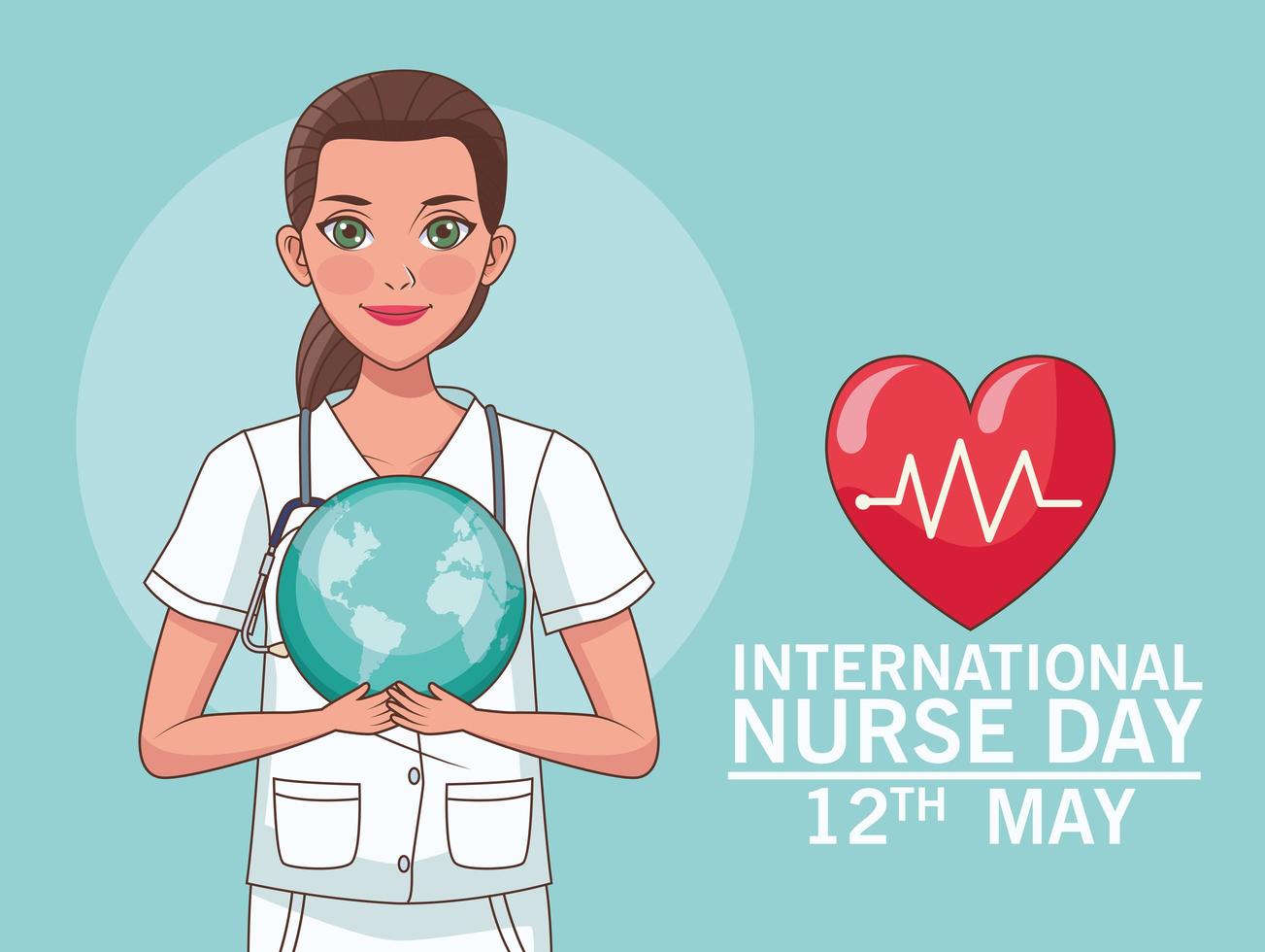Internationaler Tag der Krankenschwester vektor
