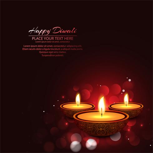 Glad diwali diya oljelampa festival bakgrunds illustration vektor