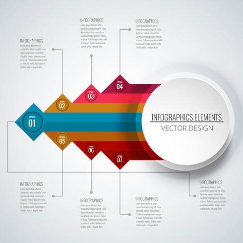 Abstrakt kreativ infografisk bakgrund vektor