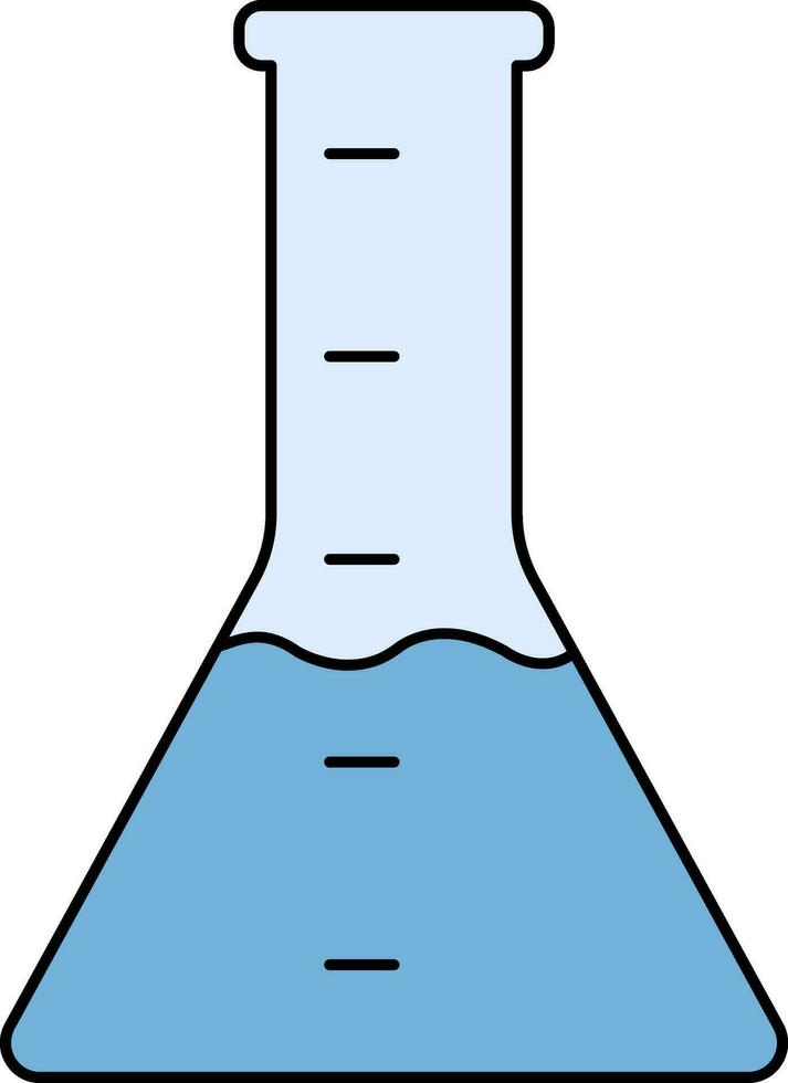 kemisk flaska ikon i blå Färg. vektor