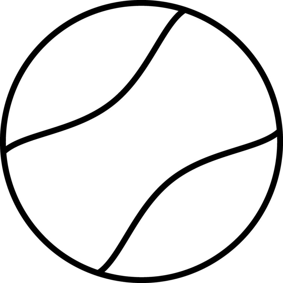 eben Stil Ball Symbol im Linie Kunst. vektor