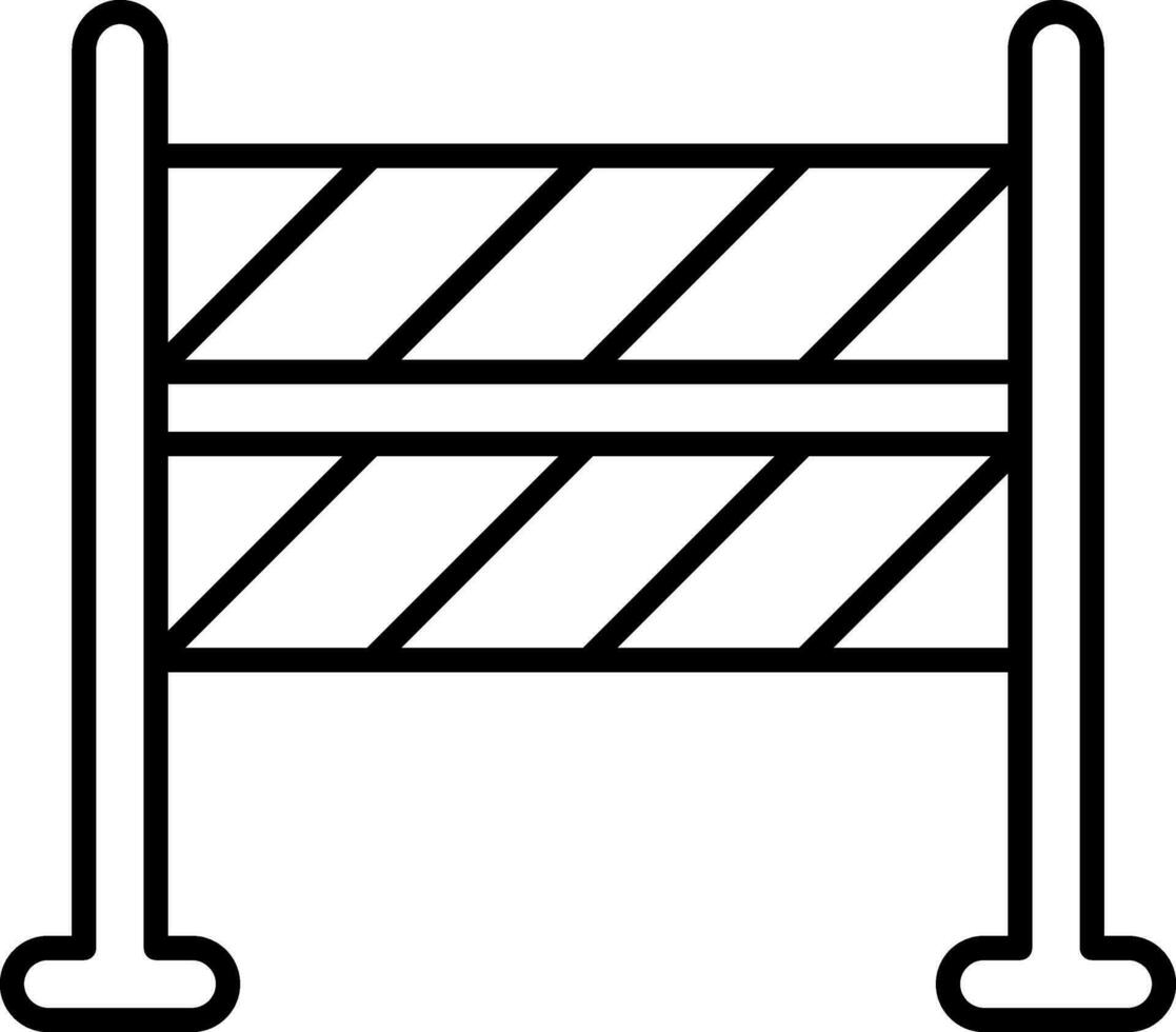 Barriere Symbol im schwarz Umriss. vektor