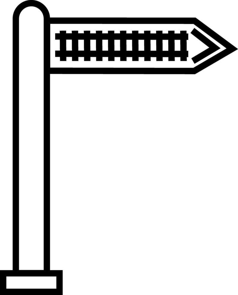 Eisenbahn Zeichen Tafel im schwarz und Weiß Farbe. vektor