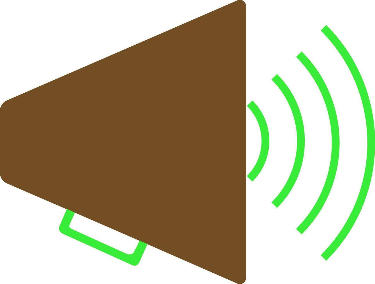 brun högtalare på vit bakgrund. vektor