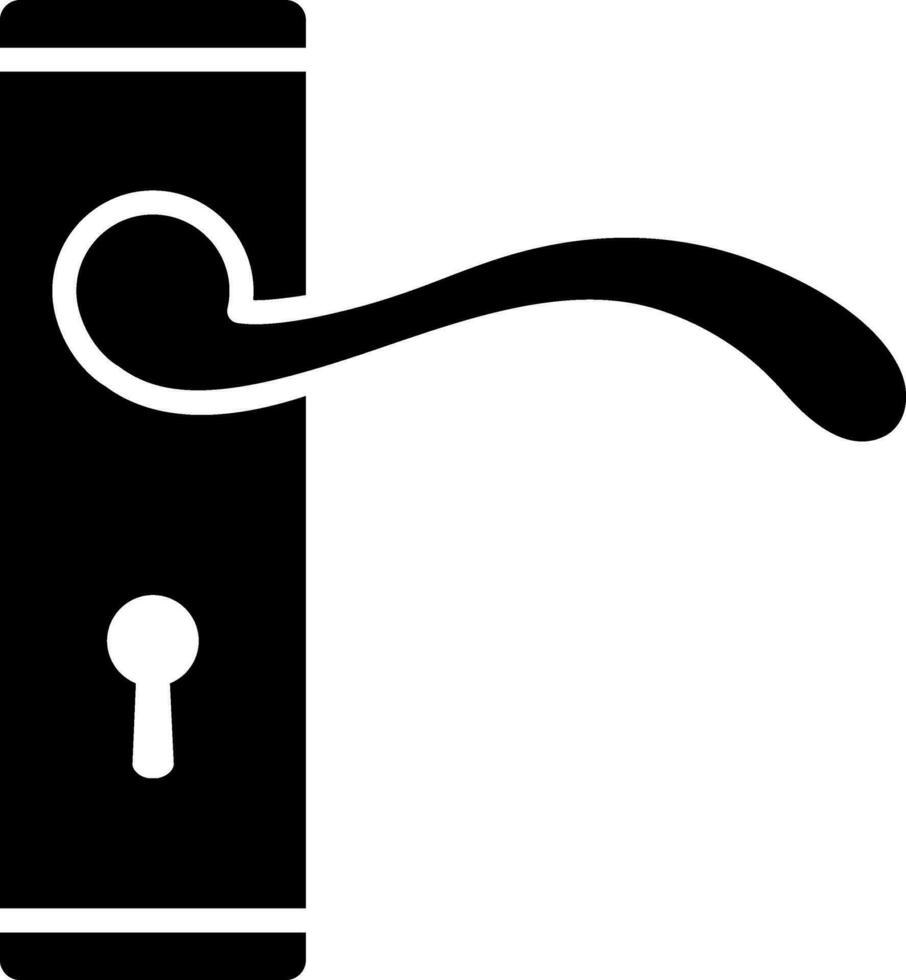 illustration av dörr låsa hantera glyf ikon. vektor