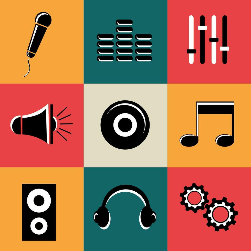 Musik-Icon-Set vektor