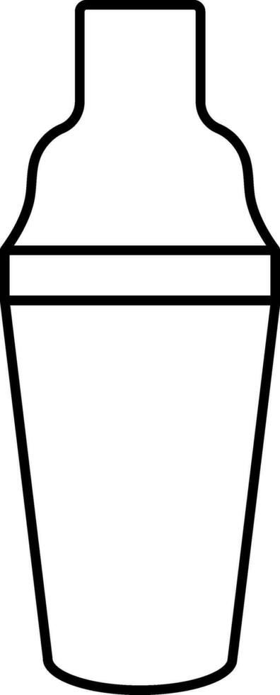 isoliert Cocktail Shaker Symbol im schwarz Umriss. vektor