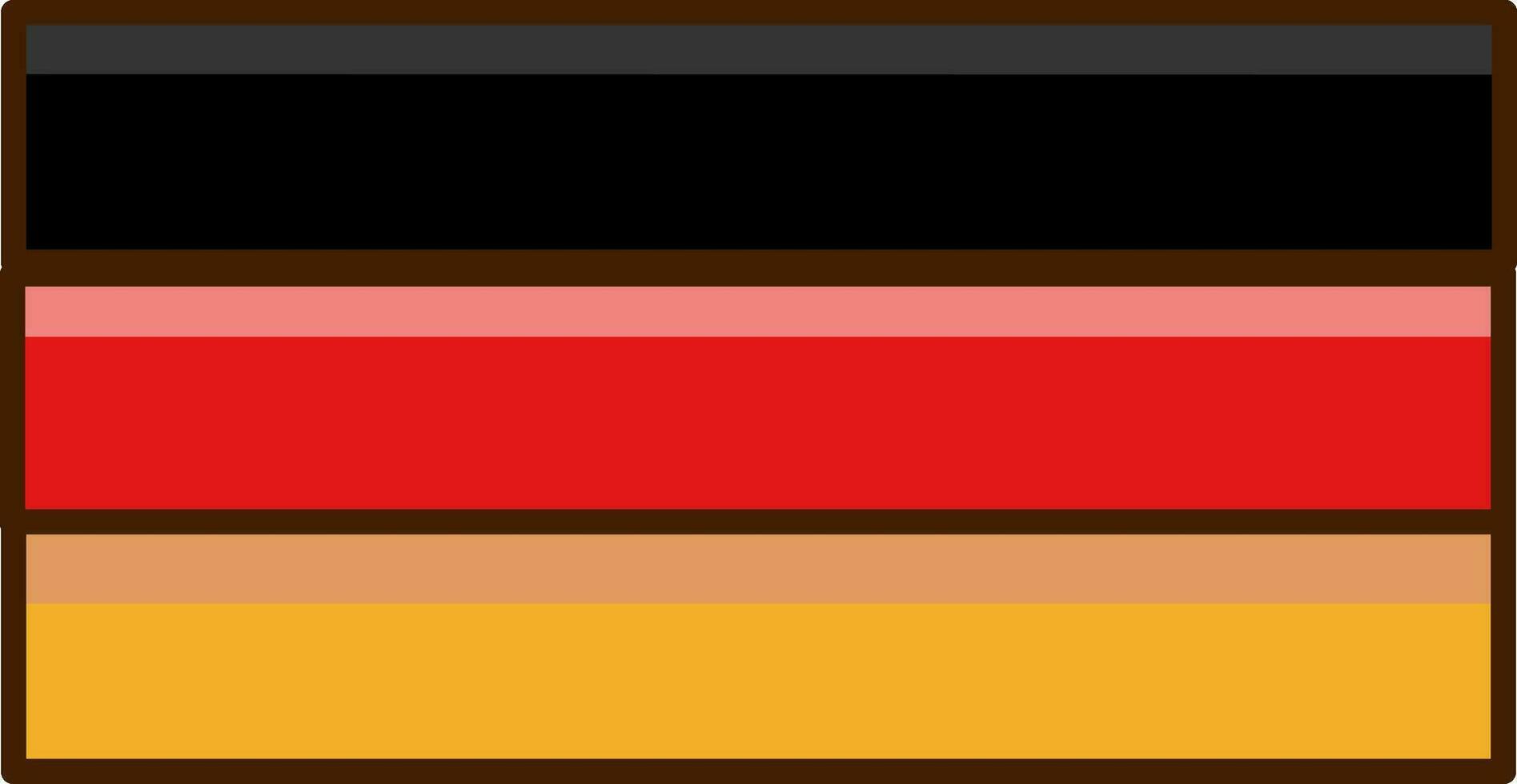 platt illustration av Tyskland flagga ikon. vektor