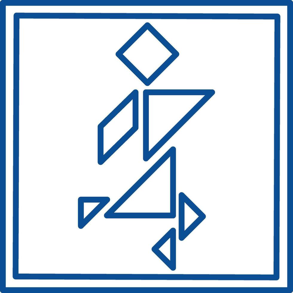 Tangram Symbol im eben Stil. vektor