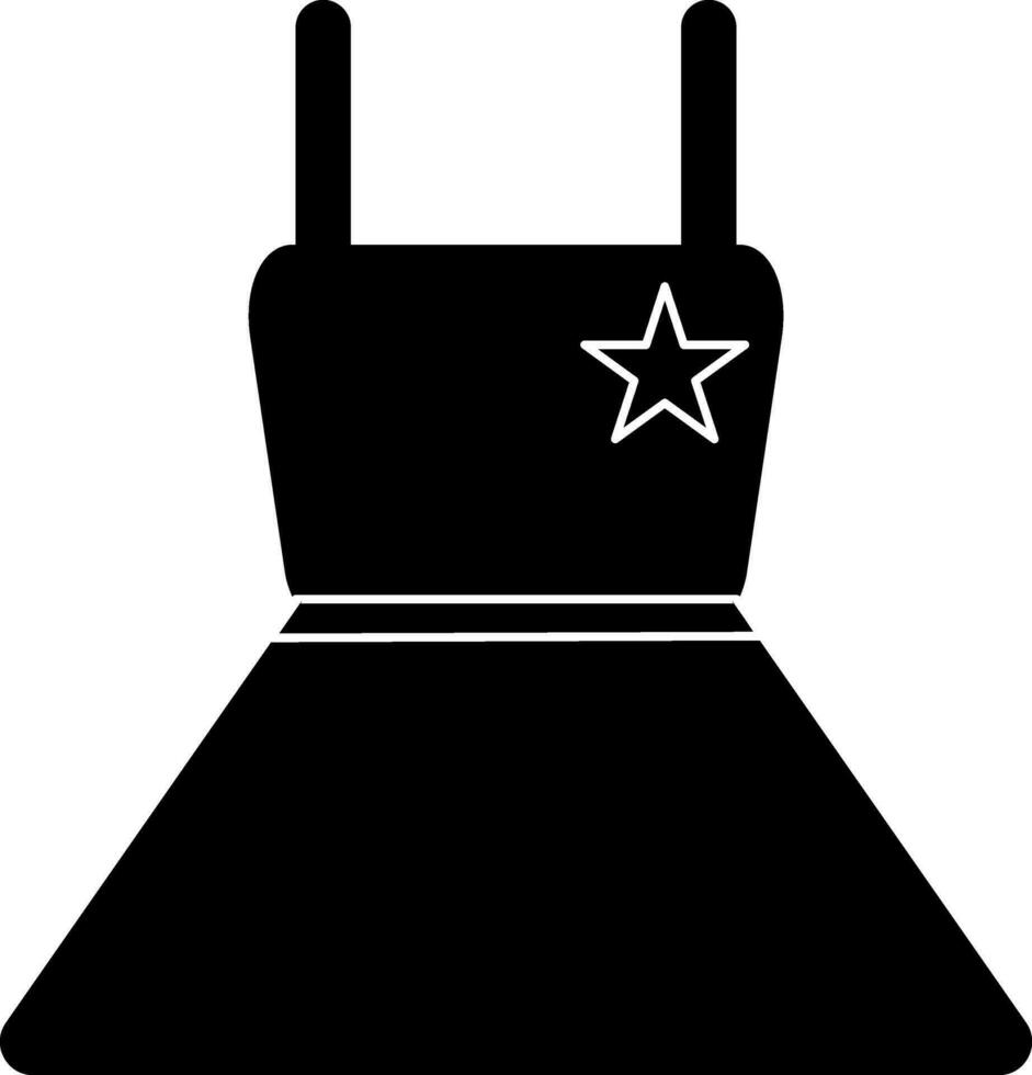 svart klänning dekorerad med stjärna. vektor