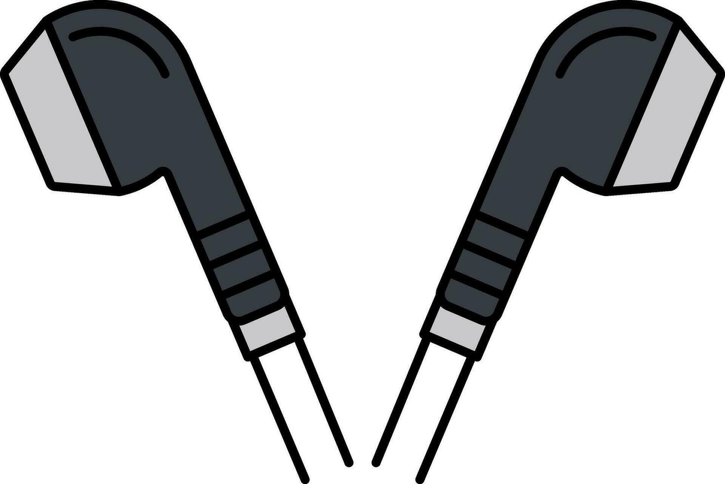 Ohrhörer oder Kopfhörer Symbol im eben Stil. vektor