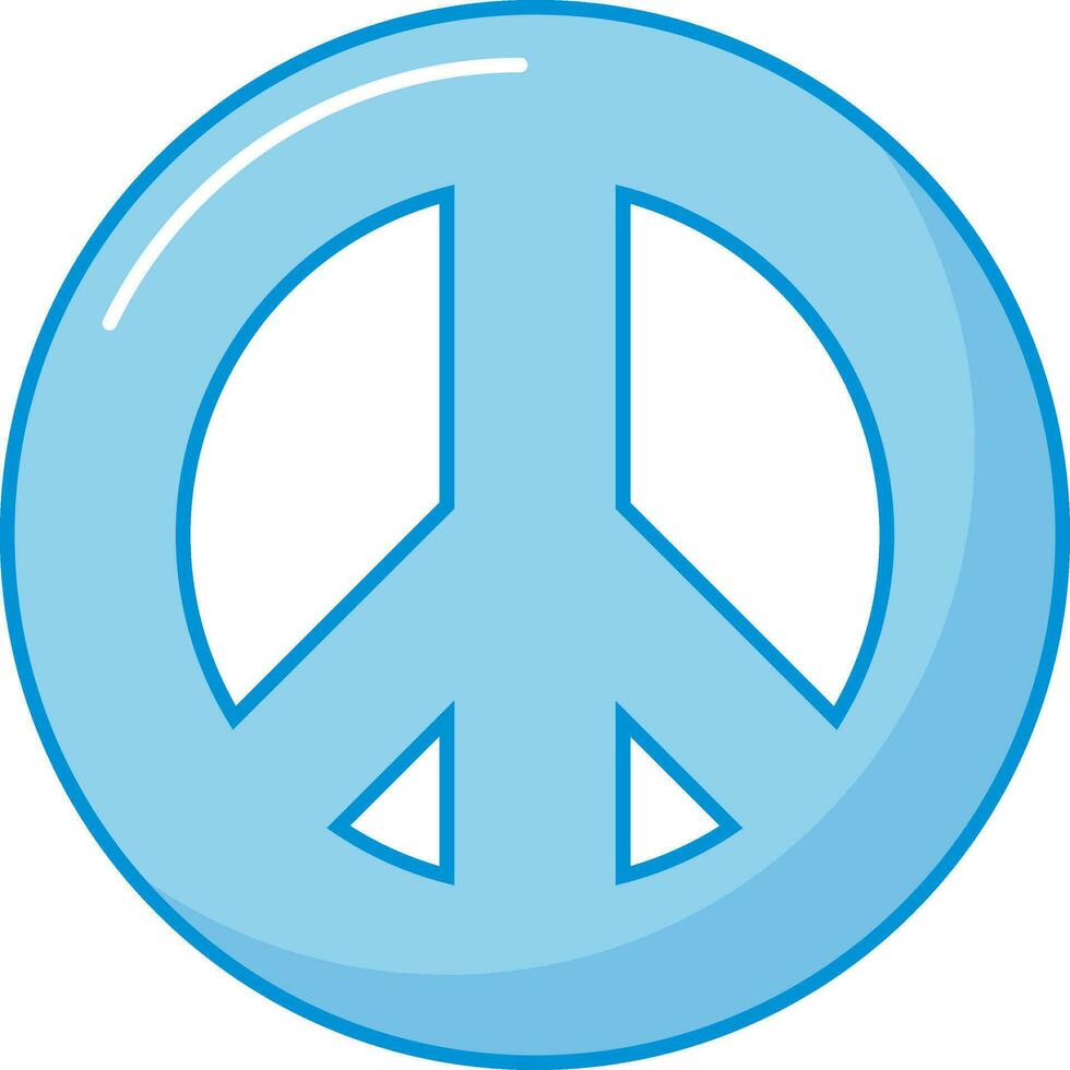 blå fred ikon i platt stil. vektor