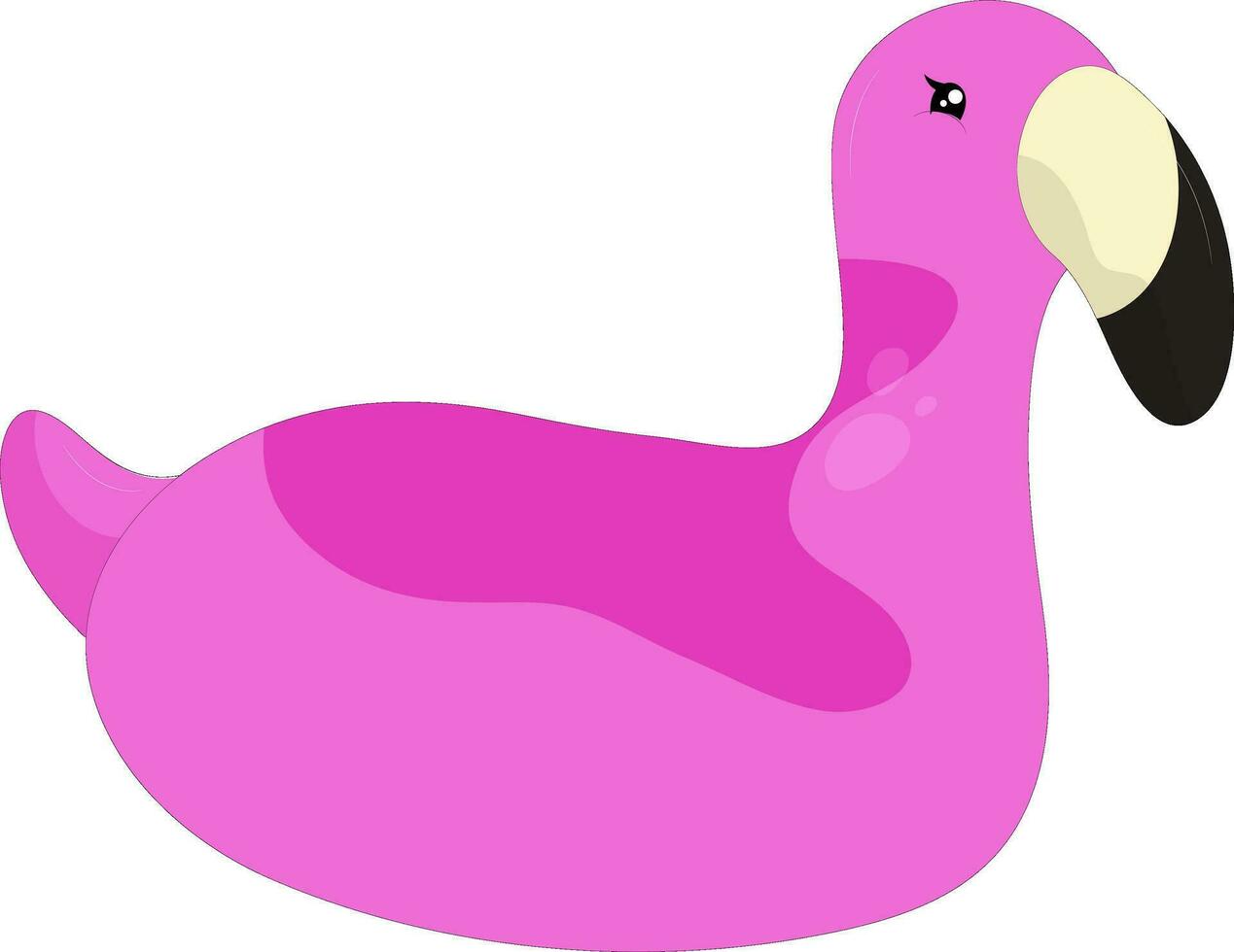 rosa flamingo fågel element i platt stil. vektor