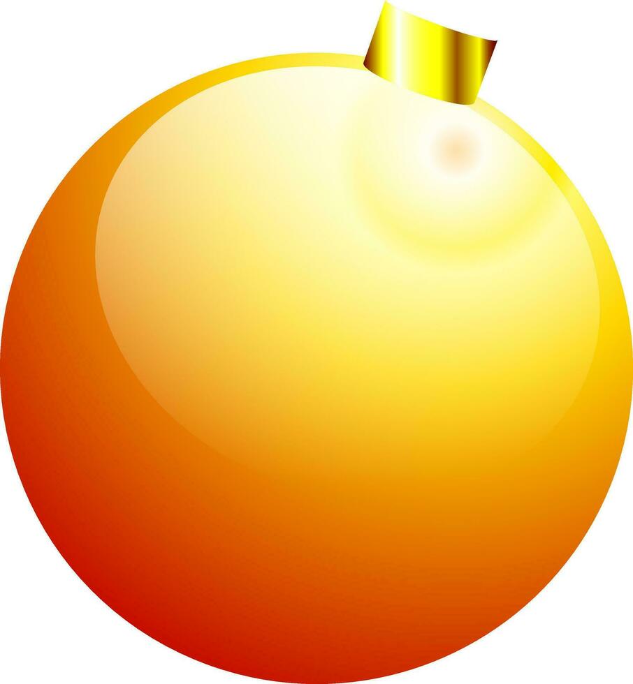 skinande gyllene jul boll design. vektor