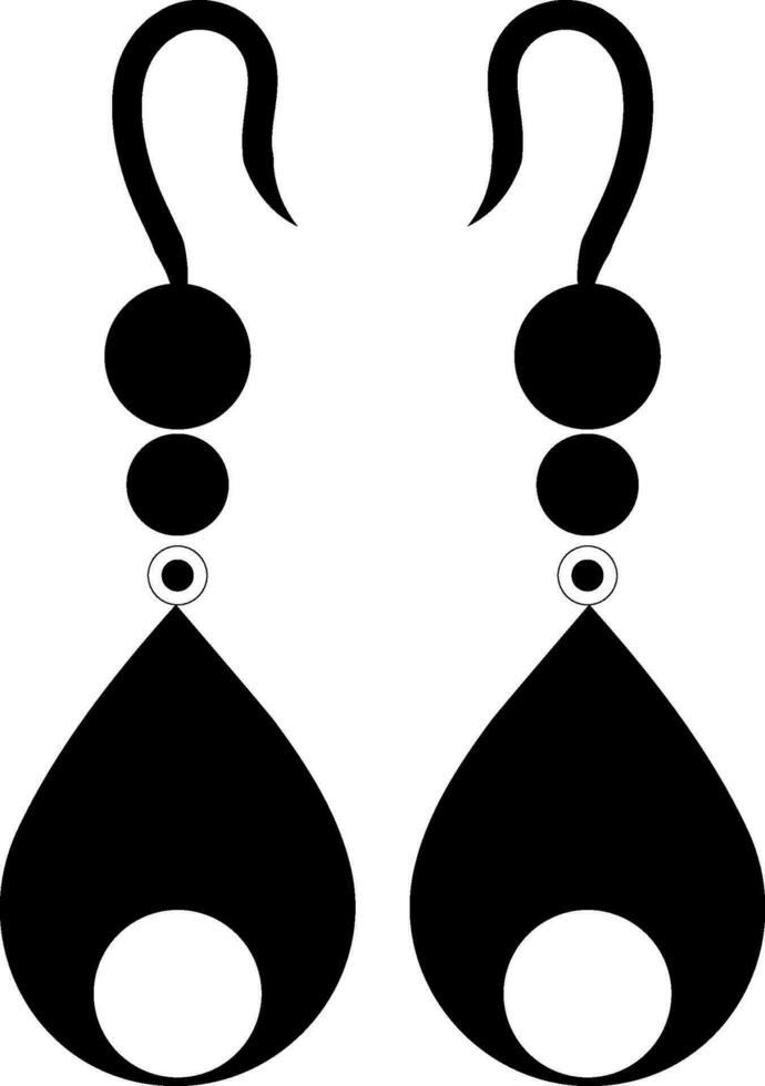 schön Ohrringe Symbol im eben Stil. vektor