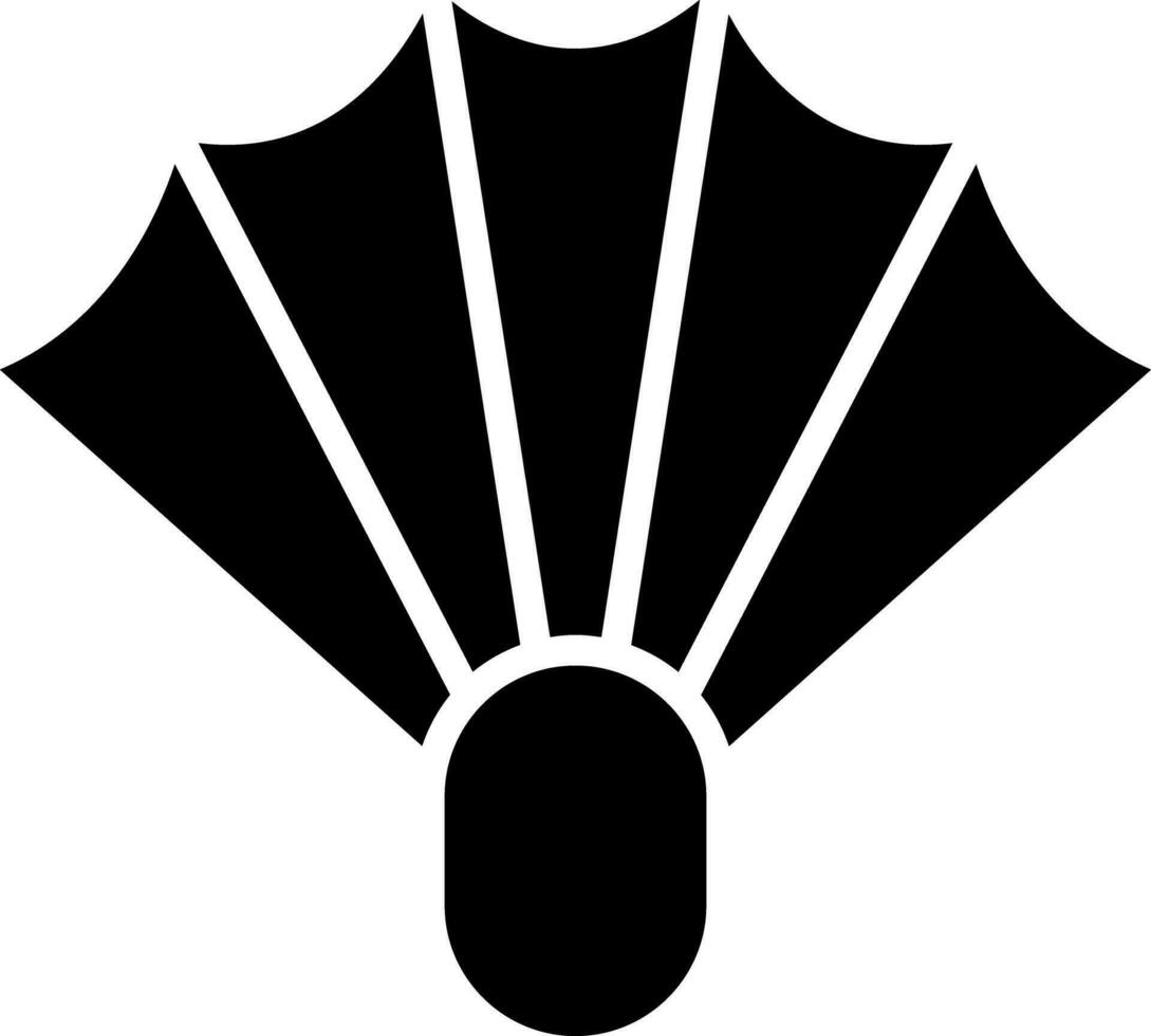 svart och vit illustration av simfötter ikon. vektor
