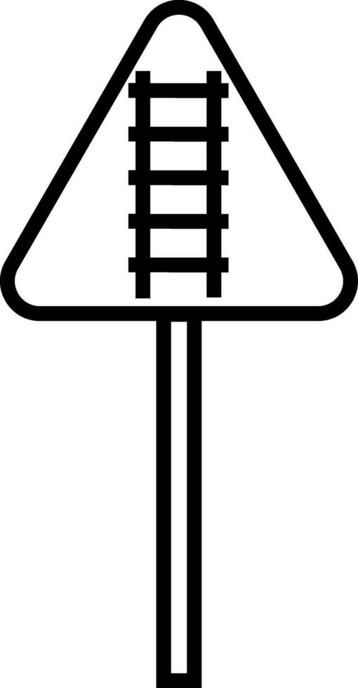 Eisenbahn Zeichen Tafel im Dreieck. vektor