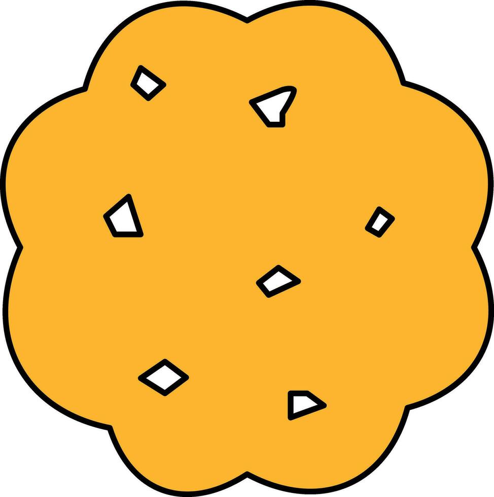 isolerat kaka ikon i gul Färg. vektor