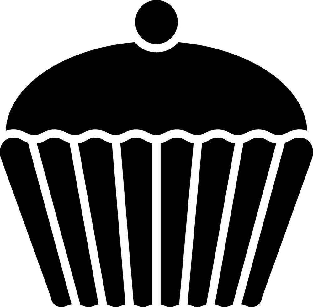 isolerat muffin ikon i svart och vit Färg. vektor