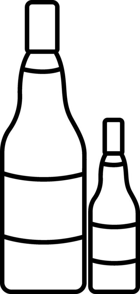 platt illustration av öl flaskor. vektor