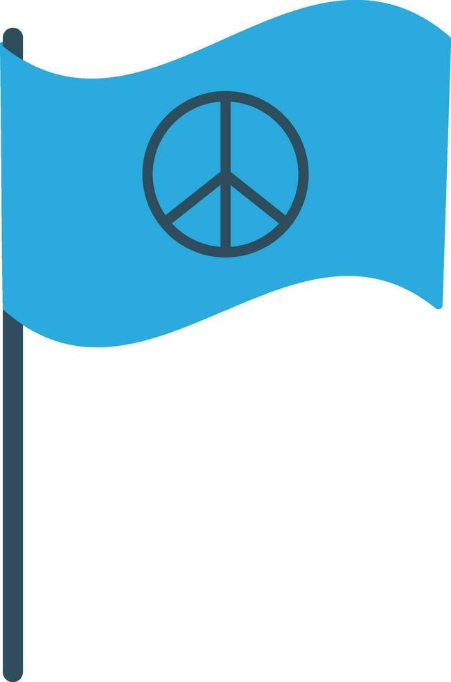 Zeichen von Farbe Flagge im Frieden Symbol. vektor