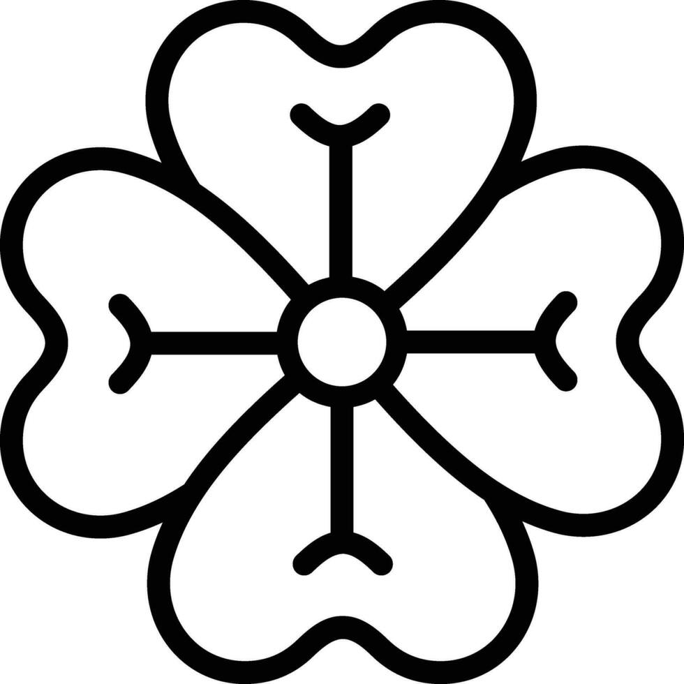 Blume Symbol oder Symbol im schwarz Linie Kunst. vektor
