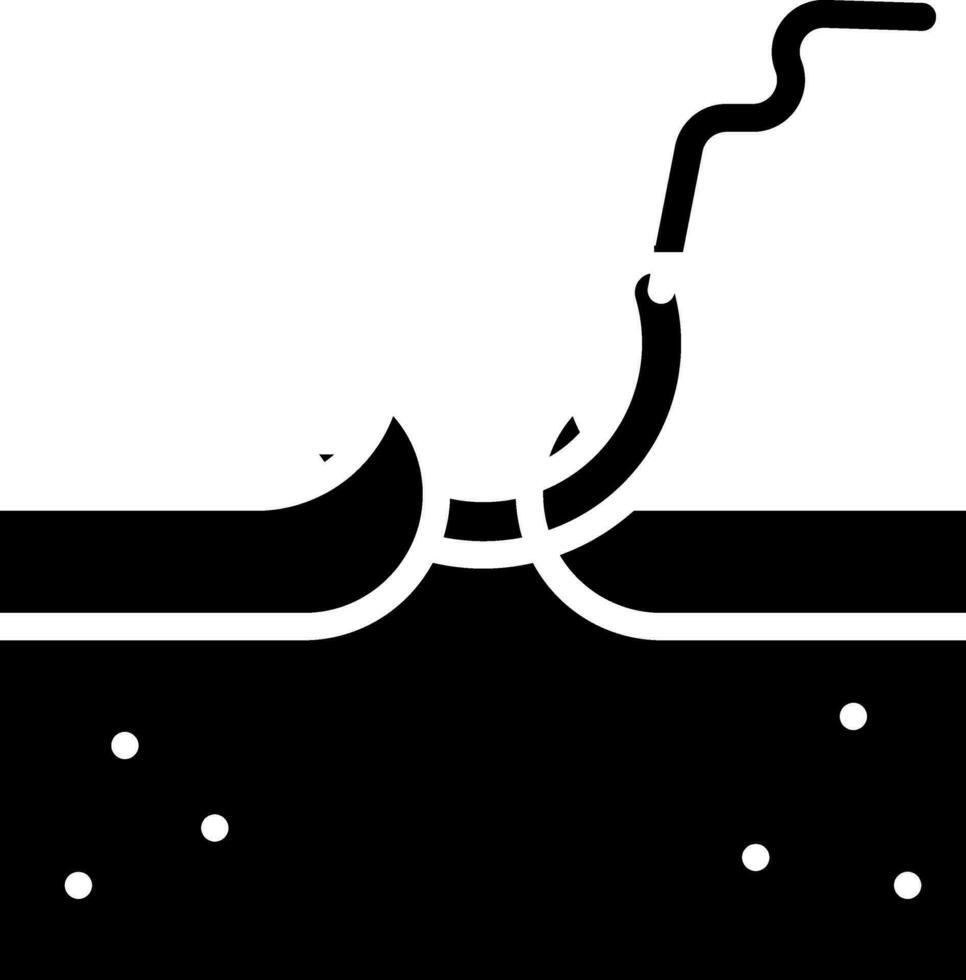Illustration von medizinisch Nähen Symbol im schwarz und Weiß Farbe. vektor