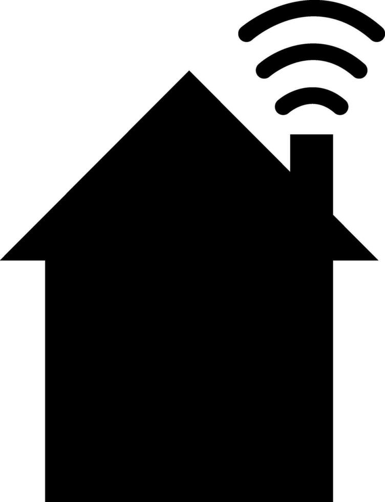 Hem wiFi tecken, wiFi zon ikon eller symbol i platt stil. vektor