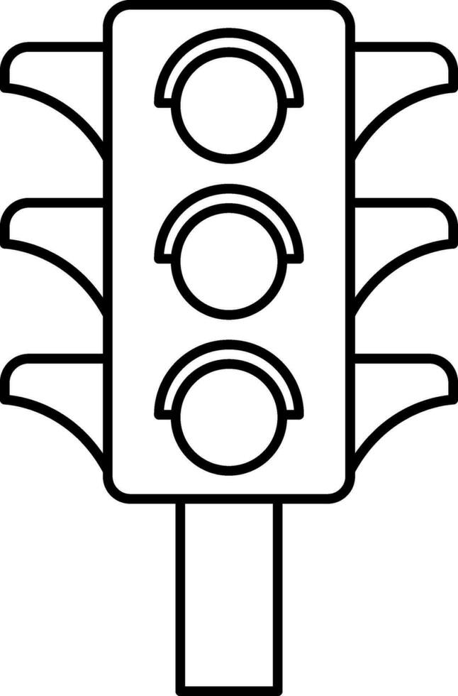illustration av trafik lampor ikon i linje konst. vektor