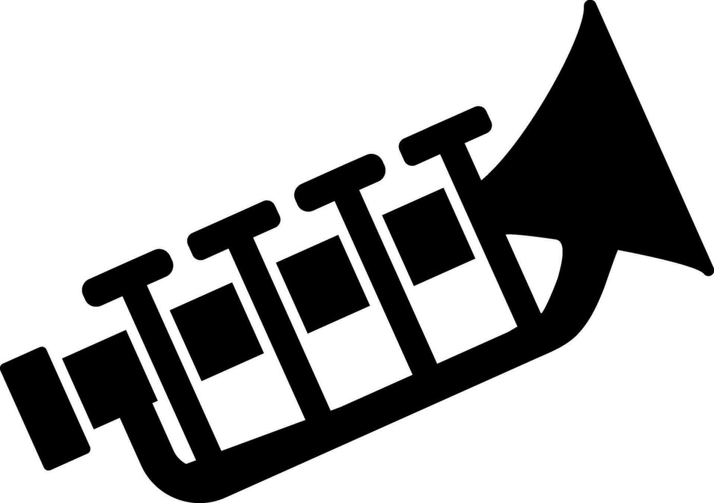 isoliert Illustration von Trompete im eben Stil. vektor
