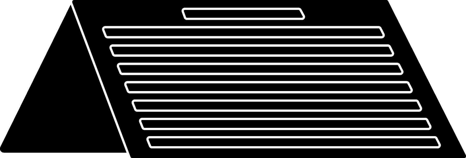 svart och vit kalender i platt stil. glyf ikon eller symbol. vektor