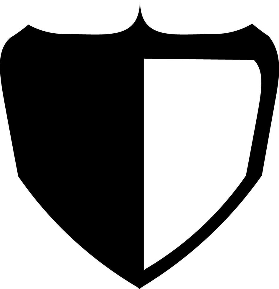 symbol skydda i svart och vit Färg. vektor