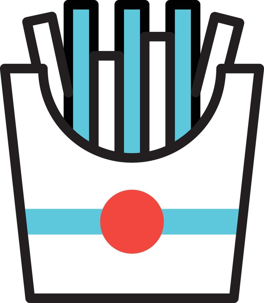 pommes frites vektor illustration på en bakgrund. premium kvalitet symbols.vector ikoner för koncept och grafisk design.