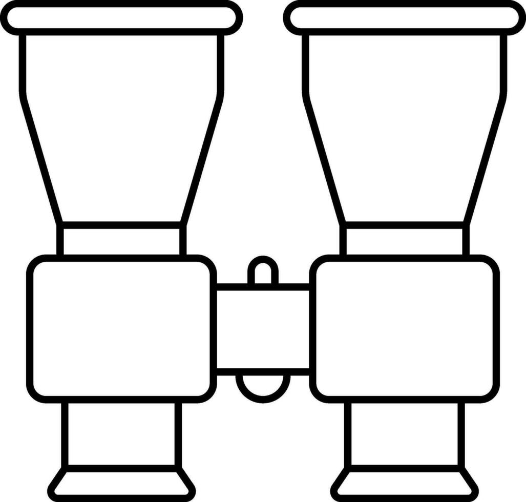 isoliert Fernglas Symbol im Linie Kunst. vektor