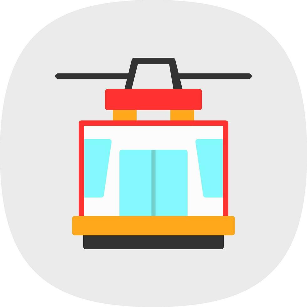 Seilbahn-Vektor-Icon-Design vektor