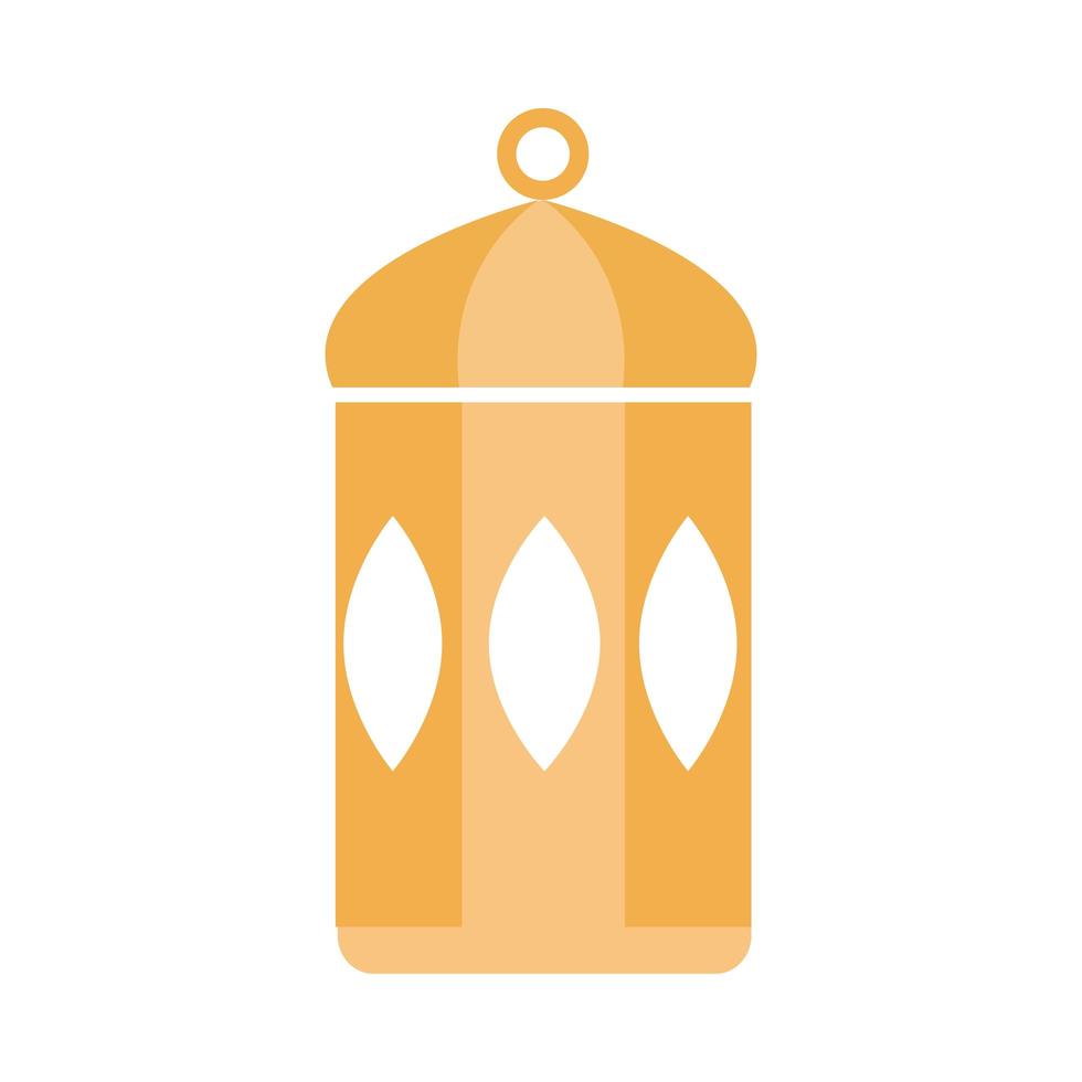 Laterne Licht Ramadan Arabisch Islamische Feier Ton Farbikone vektor