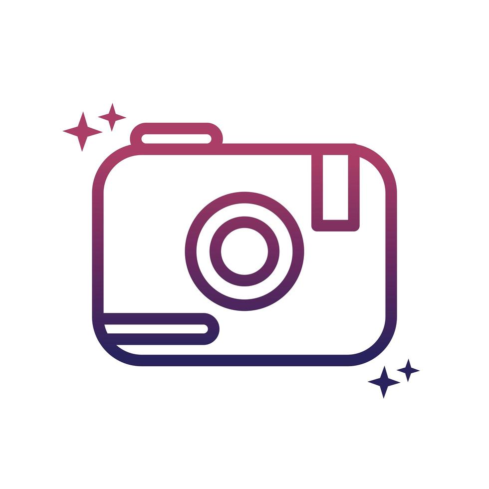 Fotokamera digitales Social Media-Farbverlaufs-Symbol vektor