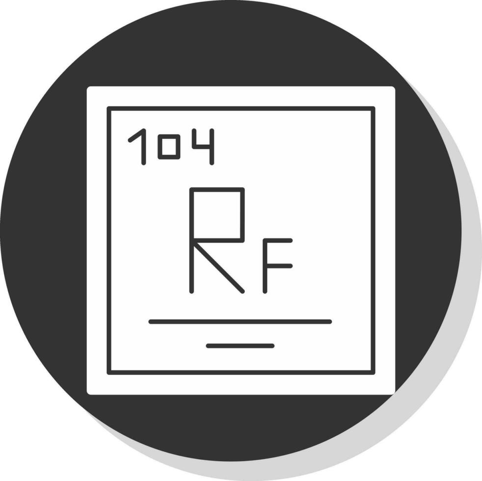 Rutherfordium Vektor Symbol Design