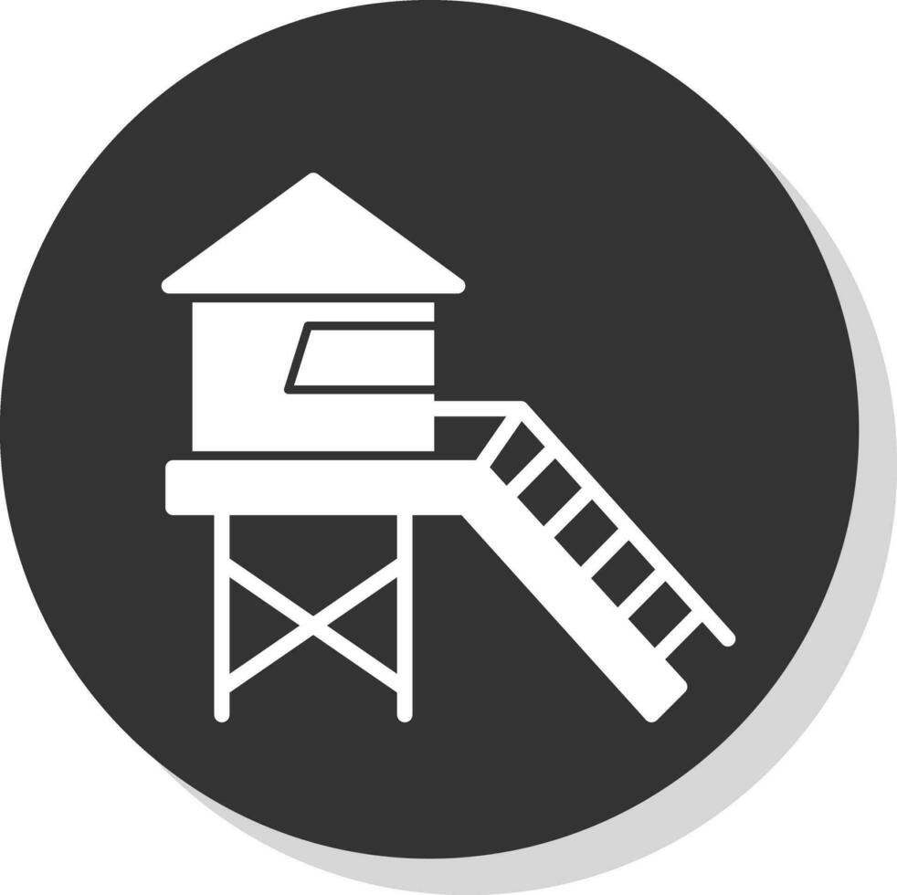 Rettungsschwimmer Turm Vektor Symbol Design