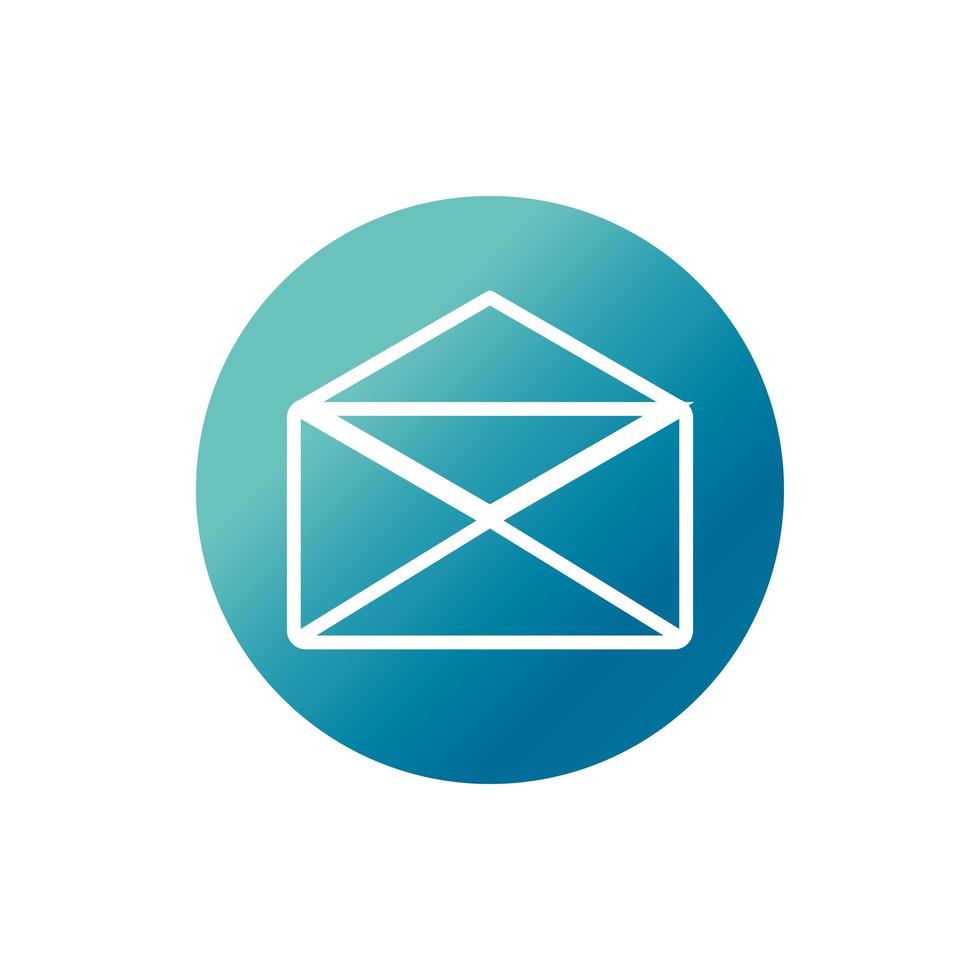 Büro Umschlag Brief Briefpapier Versorgung Block Farbverlauf Stil Symbol vektor