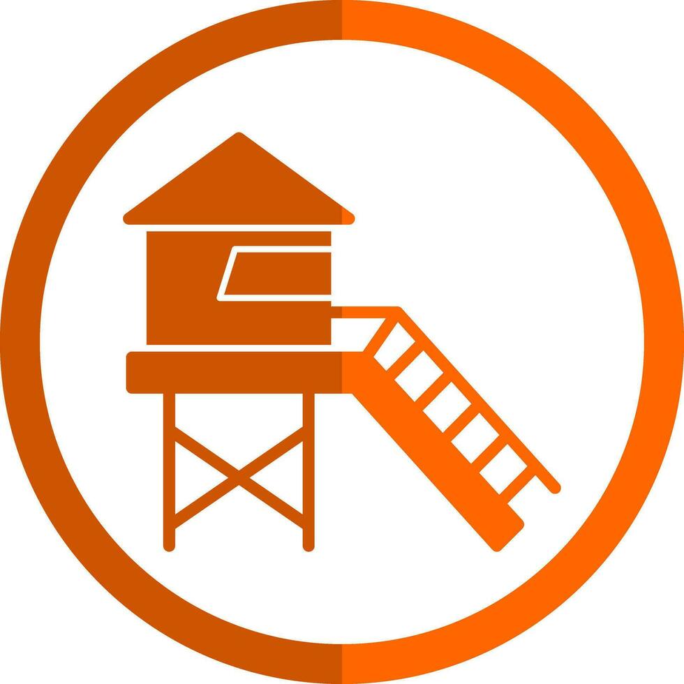 Rettungsschwimmer Turm Vektor Symbol Design