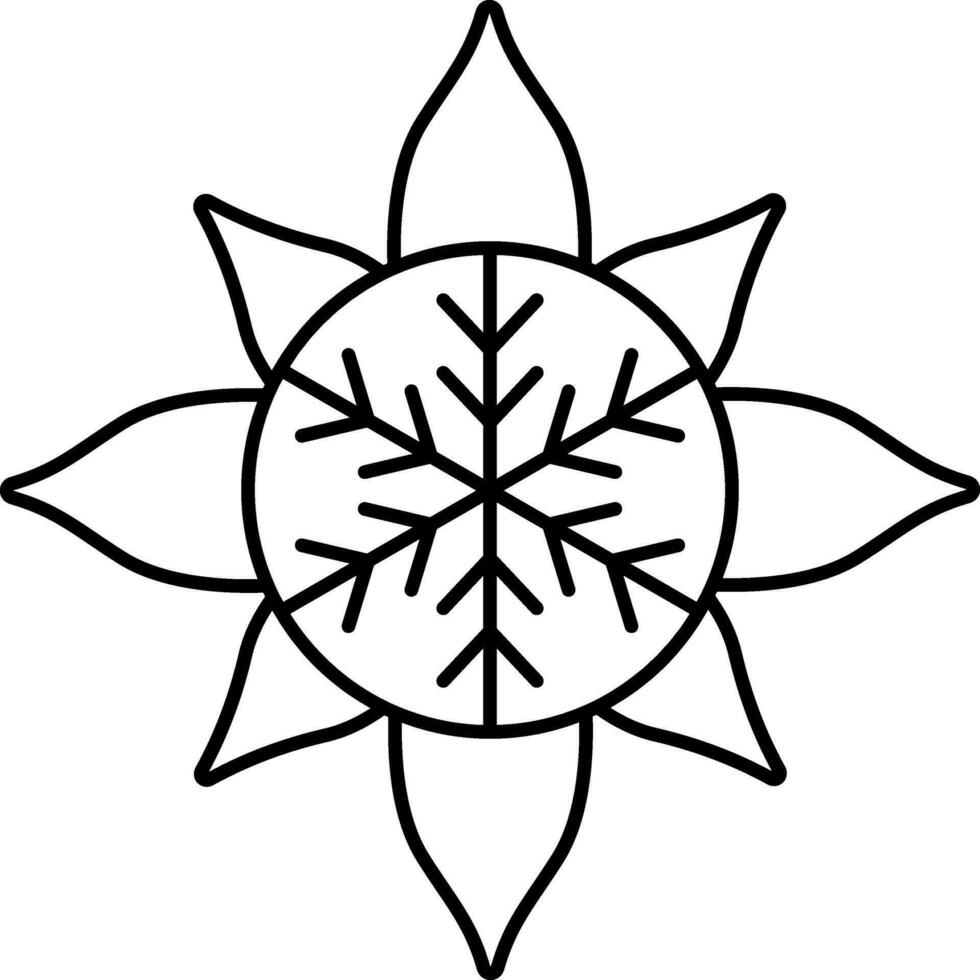 linear Stil Blume Symbol. vektor