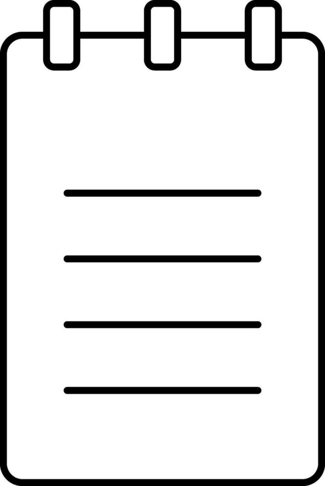 isoliert Notizblock Symbol im linear Stil. vektor