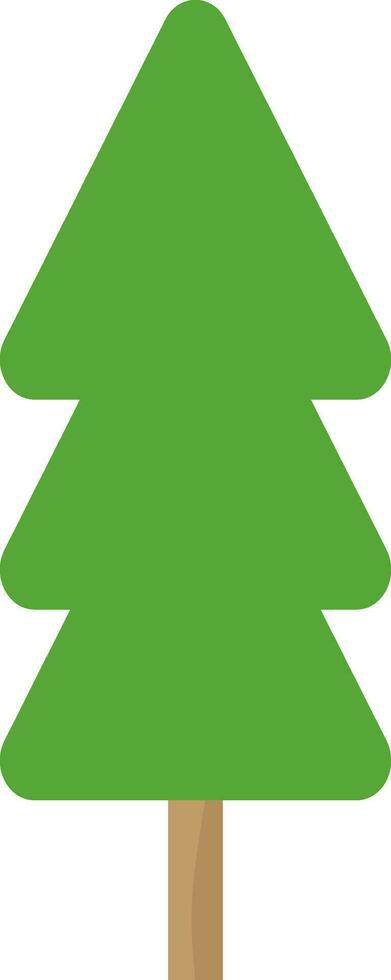 xmas eller gran träd element i grön och brun Färg. vektor