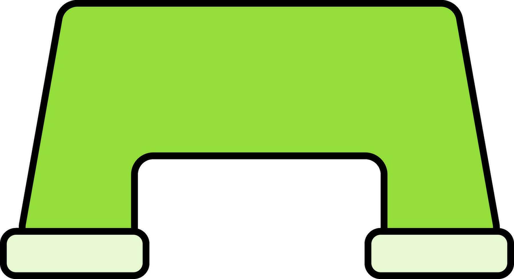 Plastik Mini Schemel Symbol im Grün Farbe. vektor