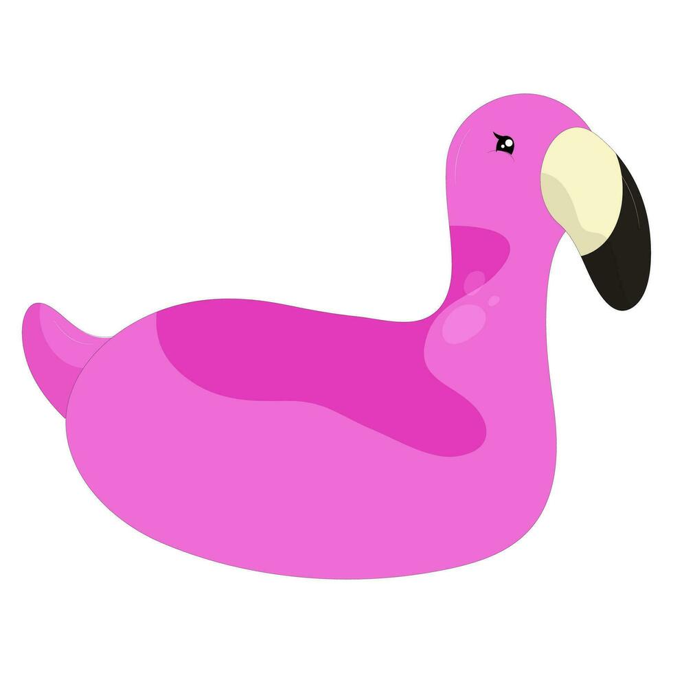 Rosa Flamingo Vogel Element im eben Stil. vektor