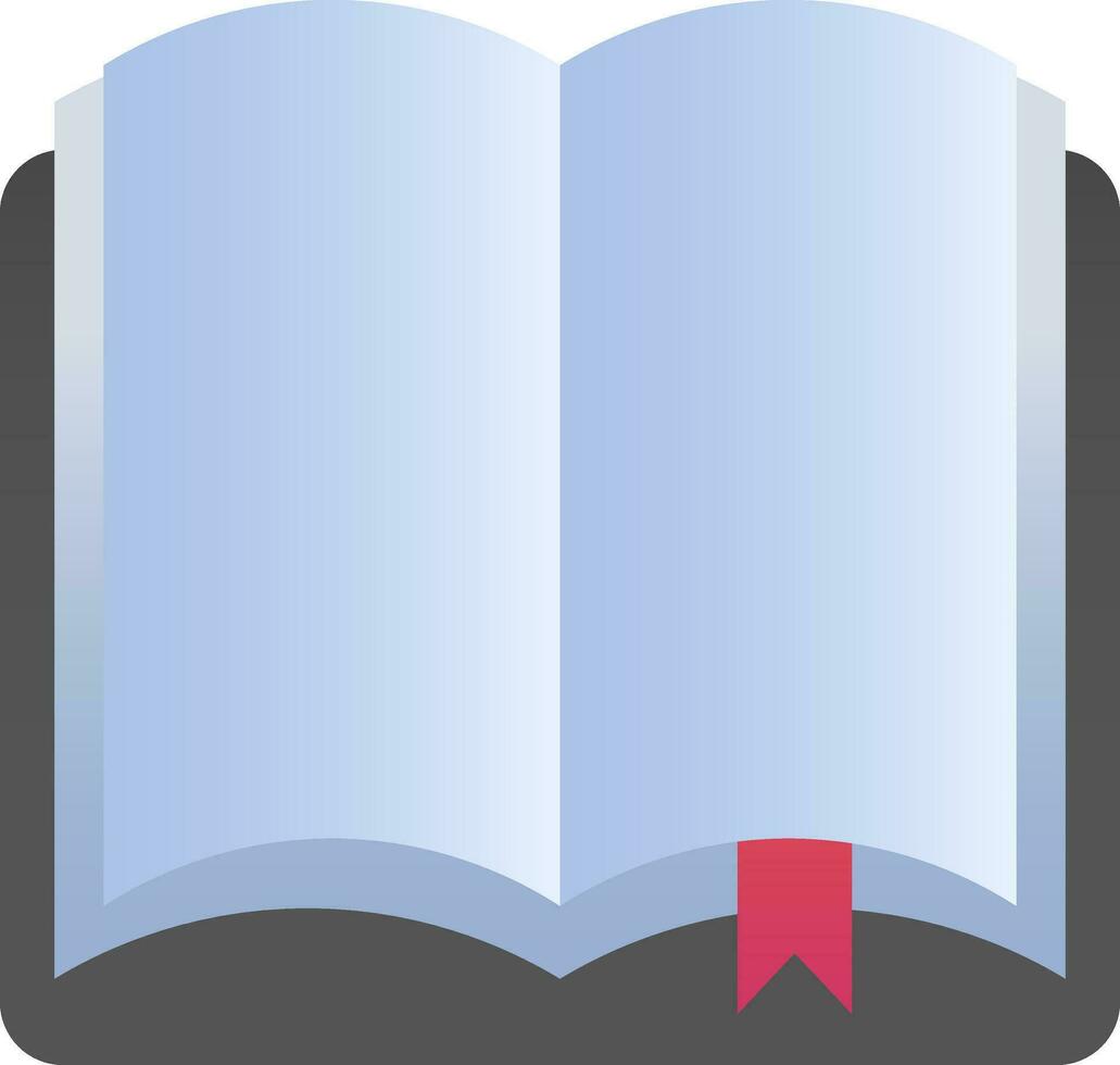 öppen bok ikon i blå och svart Färg. vektor