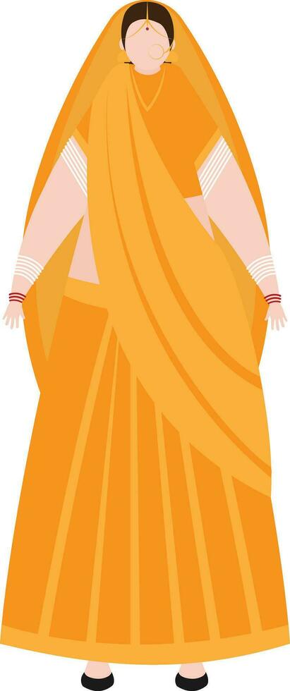Frau Charakter tragen Rajasthani Kleid. vektor