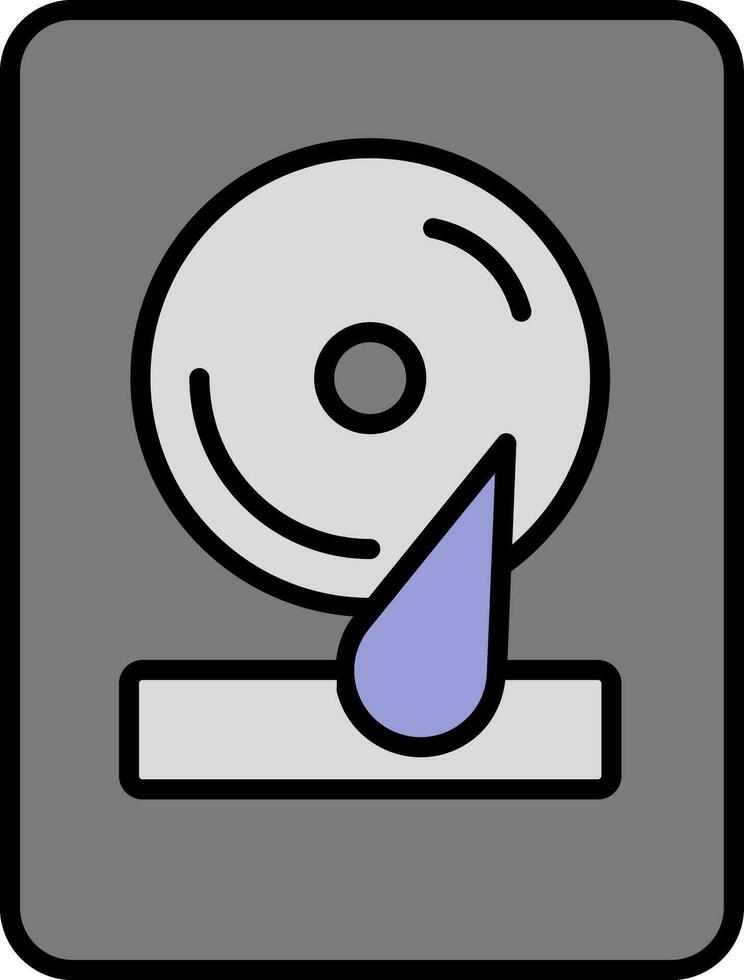 eben Vinyl Spieler grau und lila Symbol. vektor