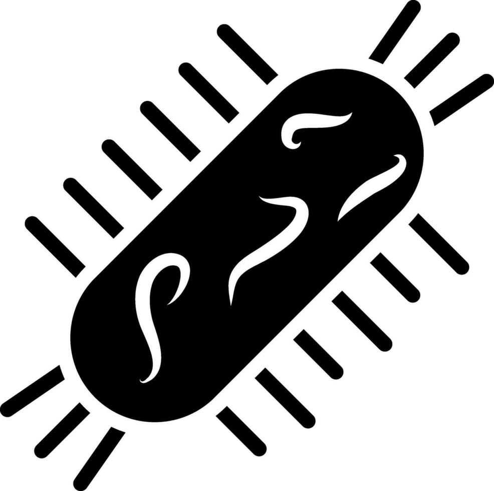 virus ikon eller symbol i svart och vit Färg. vektor